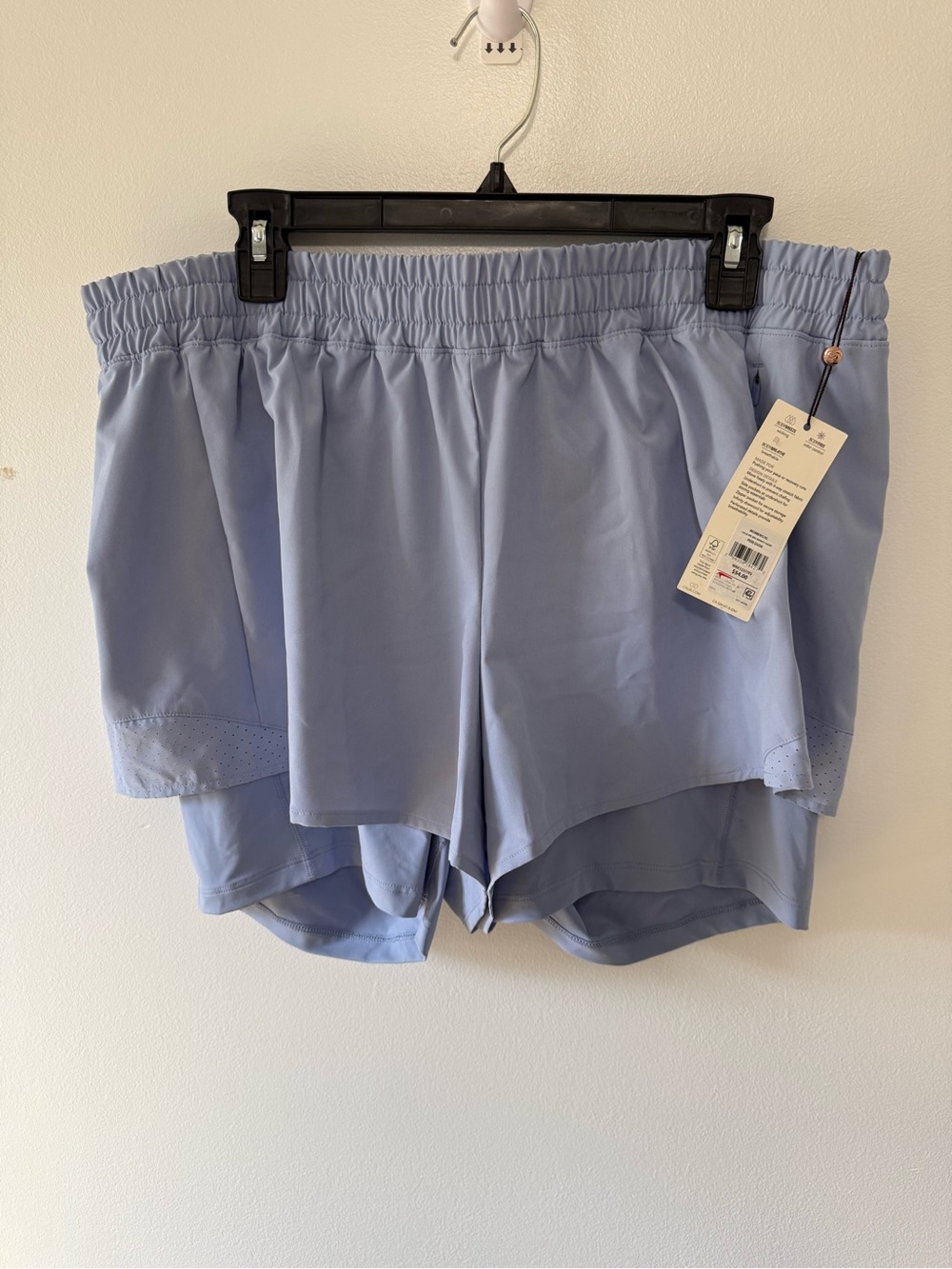 CALIA by Carrie Underwood Pale Blue Layered Athletic Shorts